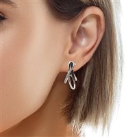 Earrings Comete Woman in White Gold Diamante ORB590 - ORB590